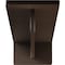 Ekena Millwork Heaton Hidden Support Steel Bracket w/ 10" Support Depth, Hammered Brown 3"W x 14"D x 2"H BKTM03X14X02HEHBR - alternate 3